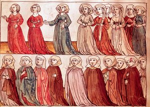 Procesión de mujeres de Bohemia de German School