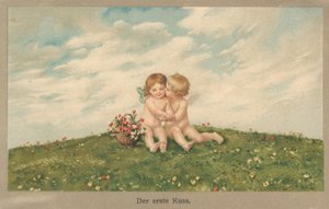 Putti besándose de German School