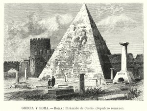 Pirámide de Cestio, tumba de Gaius Cestius, Roma de German School