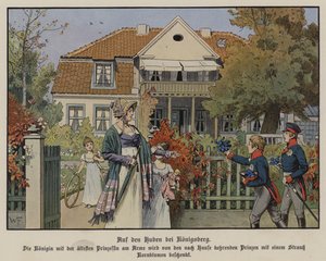La reina Luisa de Prusia y sus hijos en Konigsberg, Prusia Oriental