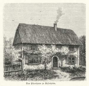 Rectoría de Sessenheim, hogar de Friederike Brion, con quien Johann Wolfgang Goethe tuvo un romance mientras estudiaba en la Universidad de Estrasburgo en 1770-1771 de German School