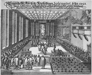 Reichstag de Ratisbona en la gran sala del consejo, Ratisbona de German School