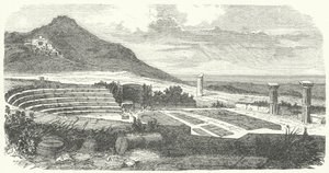 Restos del antiguo teatro romano en Tusculum de German School