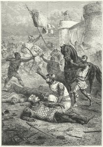 Roberto de Normandía reconoce a su padre, Guillermo el Conquistador, después de desmontarlo en batalla de German School