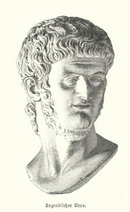 Emperador romano Nerón en su juventud (grabado) de German School