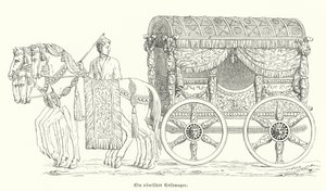 Carruaje romano tirado por caballos de German School