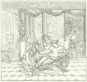 Dama romana en su tocador de German School