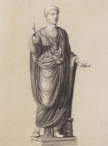 Hombre romano con la toga praetexta (litografía)