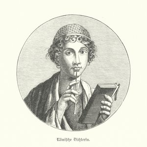 Poetisa romana (grabado)