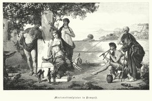 Titiriteros romanos en Pompeya