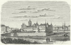 Palacio real en Estocolmo en el siglo XVII de German School