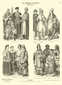 Trajes rusos, finales del siglo XIX de German School