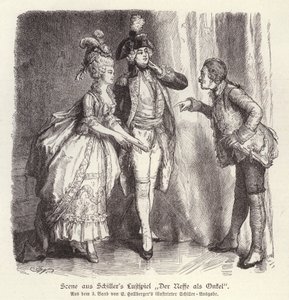 Escena de la comedia Der Neffe als Onkel (El sobrino como tío) de Friedrich Schiller de German School