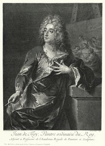 Autorretrato del artista francés Jean François de Troy (grabado) de German School