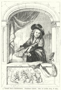 Autorretrato del pintor de la Edad de Oro holandesa Gerrit Dou de German School