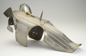 Shaffron, armadura para la cabeza del caballo de German School