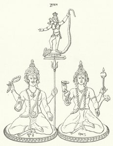 Shiva, Vishnu y Krishna, dioses hindúes