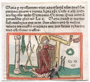 Spiegel Menslicher Behaltnis: La Virgen María Venciendo a un Diablo, 1400s de German School