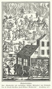 Vida estudiantil: escena de Gesichte Philanders von Sittewald, de Johann Michael Moscherosch (grabado)