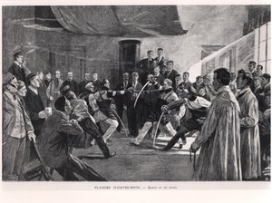Estudiante o duelo de Mensur, principios del siglo XX de German School