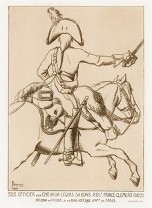 Suboficial en el Chevau-léger de Sajonia, Regimiento del Príncipe Clemente de German School