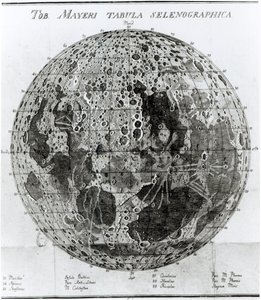 Superficie de la Luna, ilustración de Selenotopographische Fragmente por Johann Hieronymus Schroeter, publicado en 1791 de German School