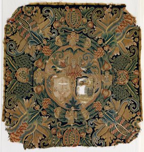 Funda de cojín con armadura de tapiz, posiblemente de Baja Sajonia, fabricada en el siglo XVII (lana) de German School