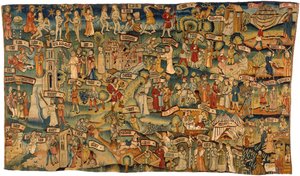 Tapiz que representa treinta y seis escenas del Antiguo y del Nuevo Testamento, procedente de Renania Media de German School