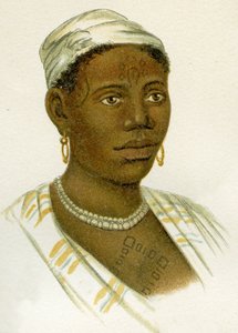 Mujer africana tatuada, 1894 de German School
