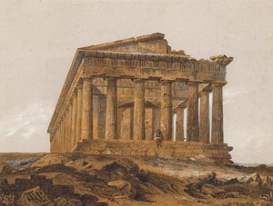 Templo de Hefesto, Atenas, Grecia (litografía en color)