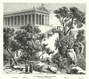 Templo de Poseidón, Kalaureia, Grecia, donde Demóstenes se refugió antes de tomar veneno en 322 a.C. de German School