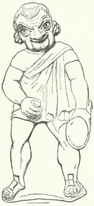 Estatuilla de terracota de un actor romano como parásito de una obra cómica del dramaturgo Plauto de German School