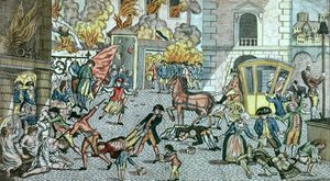 Terribles atrocidades cometidas en París, 10 de agosto de 1792 de German School