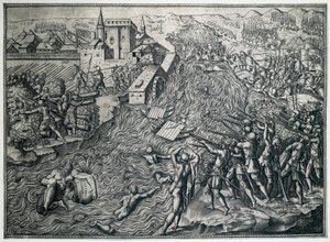 La Batalla de Mühlberg, 25 de abril de 1547 de German School