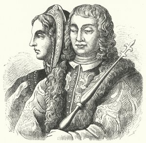 Los Reyes Católicos, Isabel I de Castilla y Fernando II de Aragón (grabado) de German School