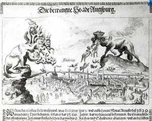La ciudad de Augsburgo forzada a aceptar la dominación católica en 1629 de German School