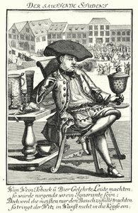 El estudiante borracho (grabado) de German School