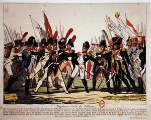 El fin de Napoleón (1769-1821) como General en 1815 (litografía en color) de German School