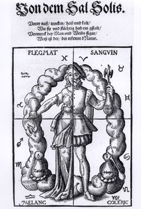 Los Cuatro Humores, de Quinta Essentia por Leonhart Thurneisser zun Thurn (1531-1596) publicado en Leipzig, 1574 de German School