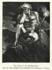 El gigante de la estrella occidental, ilustración de la primera edición del poeta escocés Thomas Campbell