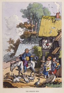 La Gallina Dorada (litografía en color) de German School