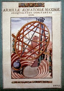 El Gran Armil Ecuatorial en “Astronomiae instituatae machanicia” por Tycho Brahe (1546 - 1601), Wandsbeck de German School