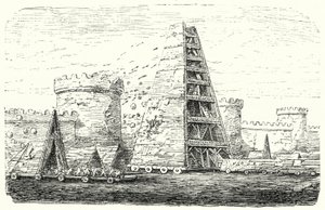 La Helepolis de Demetrio I de Macedonia (grabado) de German School