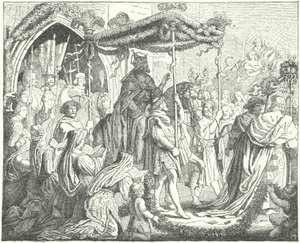 El emperador del Sacro Imperio Romano Germánico Carlos IV entrando en Lübeck de German School