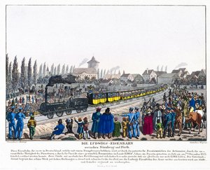 La inauguración del ferrocarril de Nuremberg-Furth, 7 de diciembre de 1835 de German School