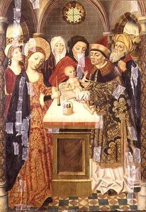 La Presentación en el Templo, c.1480 de German School