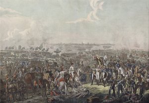 El Príncipe de Schwarzenberg trayendo noticias de la victoria en la Batalla de Leipzig a los soberanos aliados en la noche del 18 de octubre de 1813