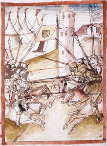 Los romanos atacando Augsburgo, c.1490 de German School