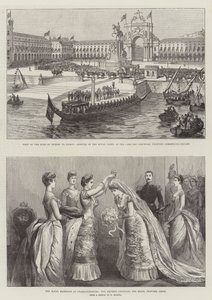 La boda real en Charlottenburg (grabado) de German School