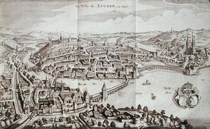 La ciudad de Lucerna, Suiza, de 